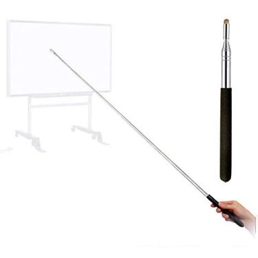 Imagem de Pointer – apontador de professores – apontador de ensino – Ponteiro de mão de comprimento estendido, ponteiro de quadro branco apresentador, preto fosco com acabamento cromado, Black Frosted
