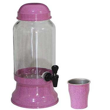 Imagem de Suqueira Barrica Suco Vidro para Liquidos Sucos Água Multiuso 3,2 Litros Gastrobel - Rosa Pigmentado