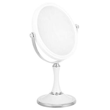 Imagem de 1 Unidade Espelho De Maquiagem Dupla Face Espelho De Pé Espelho De Dupla Face Espelho De Mesa Espelho De Maquilhagem Redondo Espelho De Beleza Inventar Branco Lupa Viagem Abdômen