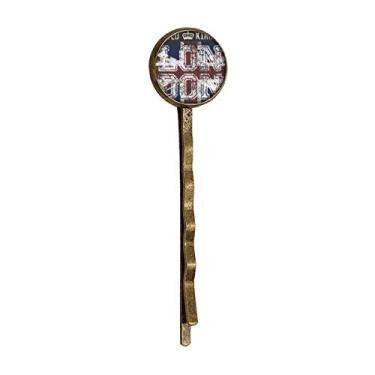Imagem de Londres, Reino Unido, Inglaterra, Bandeira da União Jack Mark Retro Metal Hair Bobby Pin Headwear