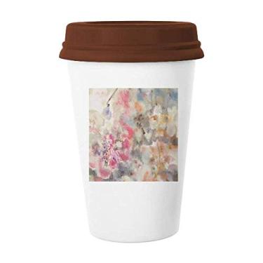Imagem de Abril Lotus XJJ Caneca de pintura a óleo Copo de cerâmica Copo de cerâmica