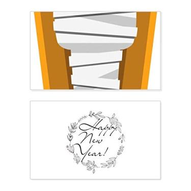 Imagem de Egypt Mummy Coffin Ilustration Pattern New Year Festival Greeting Card Bless Message Gift