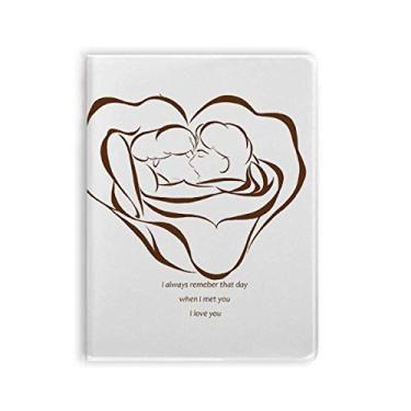 Imagem de Caderno de pintura com desenho de Dia dos Namorados Rose Love Capa Diário de capa macia
