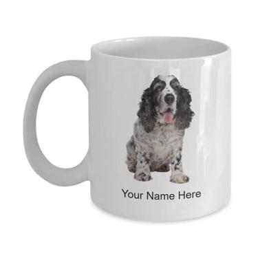 Imagem de Caneca personalizada de cocker-spaniel – Caneca de café para amantes de english-cocker-spaniel Idea crianças meninos meninas amam – Caneca de café de 325 ml