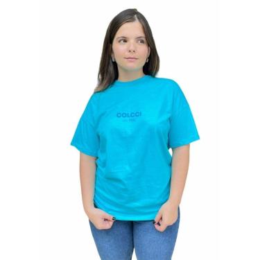 Imagem de Camiseta T-shirt Feminina Colcci Est. 1986 - Azul Claro AZUL CLARO PP-Feminino