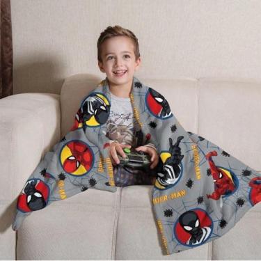Imagem de Manta Cobertor Homem Aranha Infantil Fleece Extra Macio - Lepper Prese