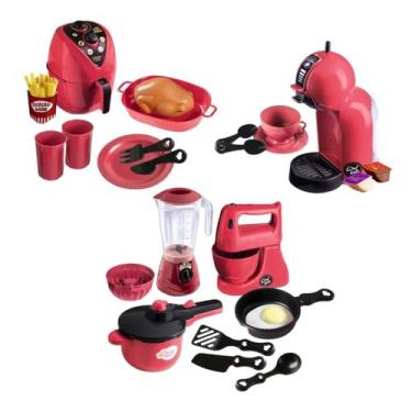 Imagem de Kit Brinquedo Litlle + Air Fryer + Cafeteira Chef Kids - Zuca Toys