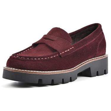 Imagem de WHITE MOUNTAIN Mocassim feminino Gunner Penny, Vinho/camurça, 41