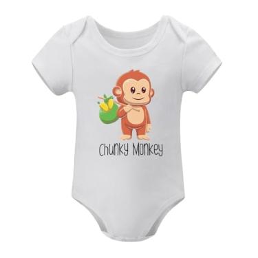 Imagem de SHUYINICE Macaco grosso macacão de bebê fofo unissex macacão infantil peça única roupas divertidas para recém-nascidos, Branco, 6-9 Months