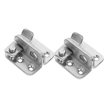 Imagem de Veemoon 2 Unidades Trinco Da Porta Fechadura Da Porta Sacos De Armazenamento De Roupas Trava De Privacidade Da Porta Fechaduras Para Portas Dentro Portão Metal Aço Inoxidável Parafuso