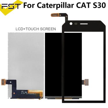 Imagem de Tela lcd de 4.5 ''preta para caterpillar  s30  display  digitalizador touch screen para gato  s30