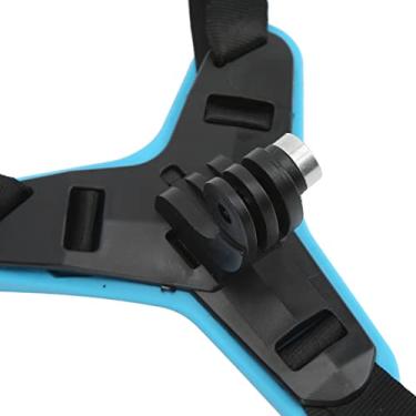 Imagem de Montagem De Alça De Queixo Para Capacete De Motocicleta, Alça De Montagem De Queixo De Capacete Ajustável, Kit De Montagem De Suprimentos De Montagem De Alça Para 7 6 5 - Suporte(azul)