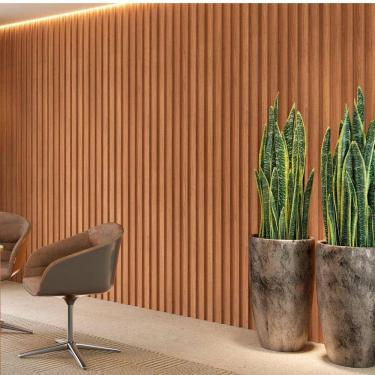 Imagem de Painel Ripado em Placa 250x134cm 3,35m² MDF Freijó/Madeirado