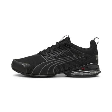 Imagem de PUMA Tênis de corrida masculino Voltaic Evo, Puma Preto-tempestuoso ardósia - para todos os tempos vermelho, 38