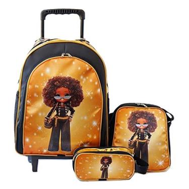 Imagem de Mochila Boneca Lol Omg Royal Bee Rodinhas Lancheira Estojo