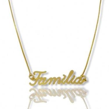 Imagem de Colar Família Banhado a Ouro 18k Semijoia-Unissex