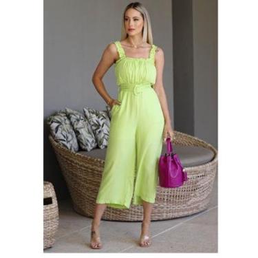 Imagem de Macacão Feminino Social Com Cinto Pantacourt Sob-Feminino