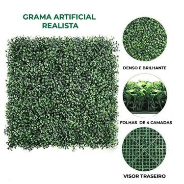 Imagem de Jardim Vertical Artificial Placa De Grama Buchinho 60x40cm