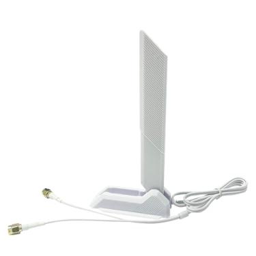 Imagem de HSSDTECH Cabo de substituição WiFi para laptop ASUS ROG Strix Z790 X670 X570 B660 B650 M12 M11 Intel WiFi 6E cabo de antena 2T2R banda dupla 2.4G 5G 6G roteador de rede sem fio WiFi 6E antena para