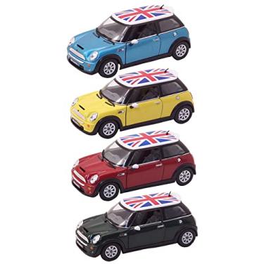 Imagem de KiNSMART Mini Cooper S 5inch 1:28 Scale Die Cast Metal Model Toy Cars (4Set - British Flag)