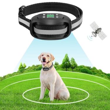 Imagem de LEYOASD GPS Wireless Dog Fence System, Electric Pet Containment System by GPS Signal Boundary with Waterproof & Rechargeable Collar Receiver Radius 33-1083 Yards, Black