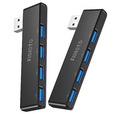 Imagem de Hub USB, adaptador USB Fidioto de 4 portas (1 hub 3.0, 3 x 2.0), hub expansor USB para laptop, iMac Pro, MacBook Air, Mac Mini/Pro, Surface Pro, notebook, pen drives USB e HDD móvel etc.