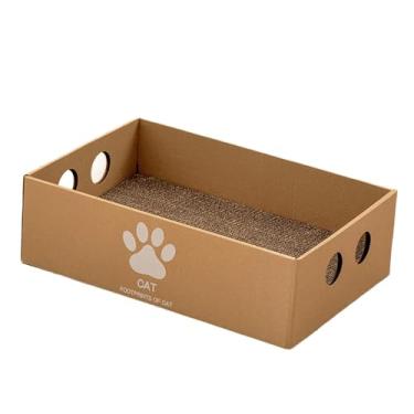 Imagem de Generic Arranhador para gatos, cama para gatos, papelão para treinamento, brinquedo grande, papel ondulado, almofada para arranhar, para gatos, para moer, estilo B