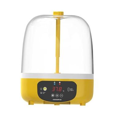 Imagem de Baoblaze Incubadora digital de ovos, máquina incubadora de aves, portátil, tampa superior transparente, pequena incubadora doméstica para pássaros, adaptador