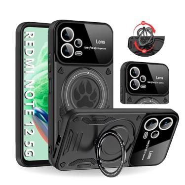 Imagem de Capa Capinha Armor Anti Choque Ring Luxo Para Redmi Note 12 5G (Tela 6.67) + Anel Giratório + Proteção De Câmera - Proteção Militar