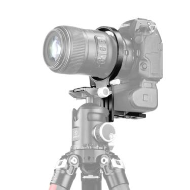 Imagem de SUNWAYFOTO Coleira giratória LS-85,85 mm para câmera com alça de bateria, anel de suporte de tripé, suporte de lente, suporte de lente Arca Swiss Plate Mount DSLR Comutação horizontal vertical