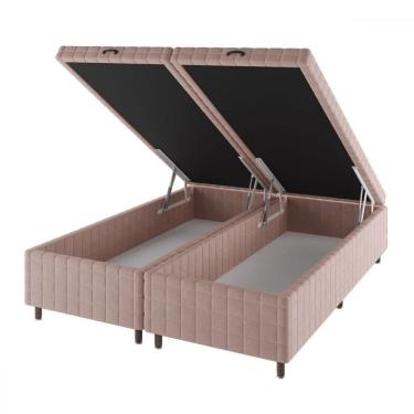 Imagem de Base de Cama Box Queen Vision com Baú Rústico/Rose - Vian