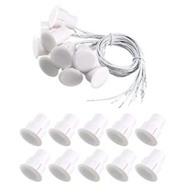 Imagem de VictorsHome Interruptor magnético de palheta RC-36 NC com fio embutido sensor de contato de porta de janela para segurança doméstica e sistemas de alarme contra roubo, 10 peças