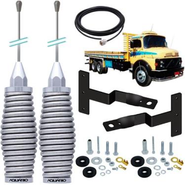 Imagem de 2 Antena Px 2,70 metros Marinox Mola Cromada B-2003 Suporte Mercedes B