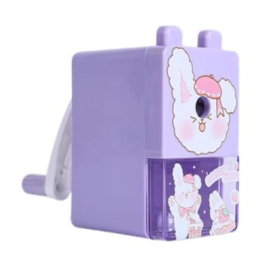 Imagem de Ioensy Apontador de Lápis de Manivela Apontador de Lápis Manual Apontador de Lápis Portátil Apontadores de Lápis de Mão para Crianças, Coelho Morango