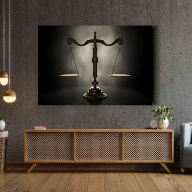 Imagem de Tela Quadro Decorativo p para Sala Quarto Hall Balança da justiça 90x6