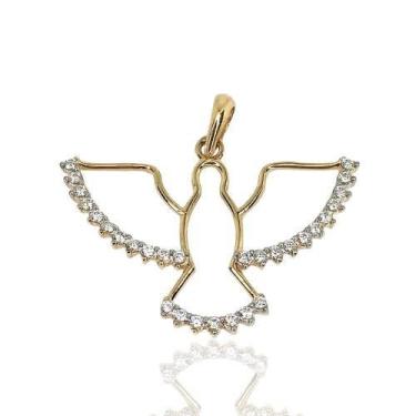 Imagem de Pingente de ouro 18k Espirito Santo Vazado - Elegancy Joias