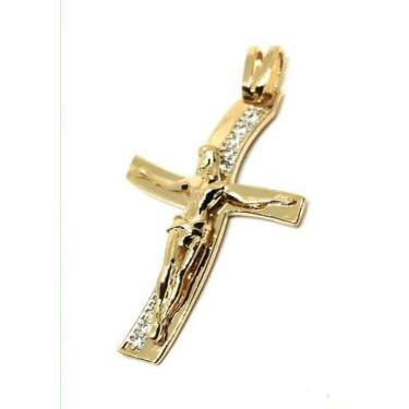 Imagem de Pingente em Ouro 18K Crucifixo com Cristo - Elegancy Joias