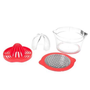 Imagem de Ralador legumes frutas verduras  espremedor limão laranja jarra medido