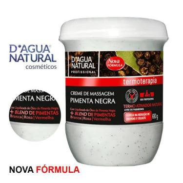 Imagem de Creme De Massagem Pimenta Negra 650g D'água Natural - DAGUA