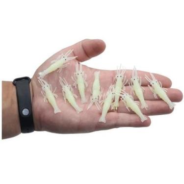 Imagem de Kit 10 Camarao Artificial Isca Pesca Soft Tucunare Tilapia - Shopdapes
