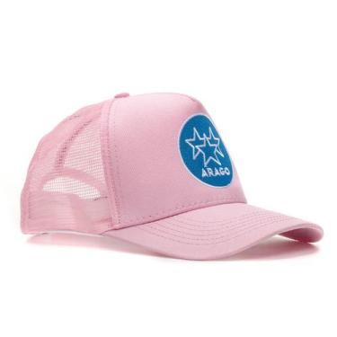 Imagem de bone trucker telinha mascuino feminino preto rosa dia a dia - ARAGO, R