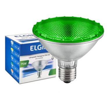 Imagem de Lampada Halogena Par30 75w 127v E27 Verde - ELGIN
