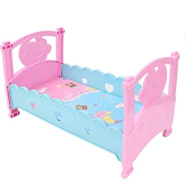 Imagem de Cartoon Doll Cama Berços Baby Play House Brinquedos Acessórios para Doll House Móveis Decoração