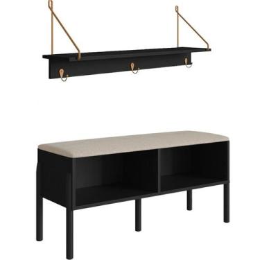 Imagem de Conjunto Sapateira Banco e Prateleira Nero Artesano - Artesano Móveis,