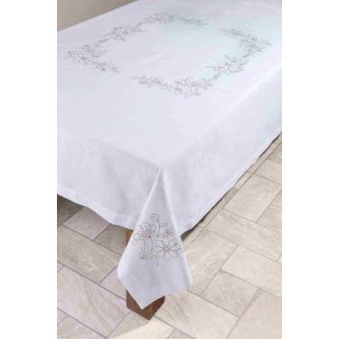 Imagem de Toalha De Mesa Quadrado Branca 4 ou 6 lugares Rafimex