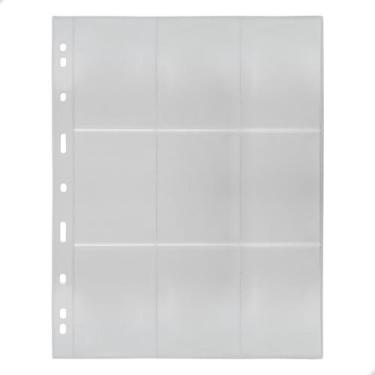 Imagem de Kit 10 Folhas para Cards Acetato 29,5x23 PCCB 9 Bolsos