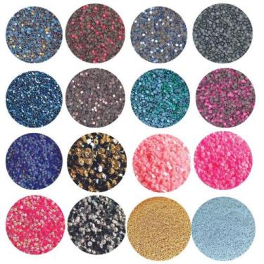 Imagem de Kit Pedrarias Unhas 5500 Unidades Strass Margaridas Caviar - Fabiele W