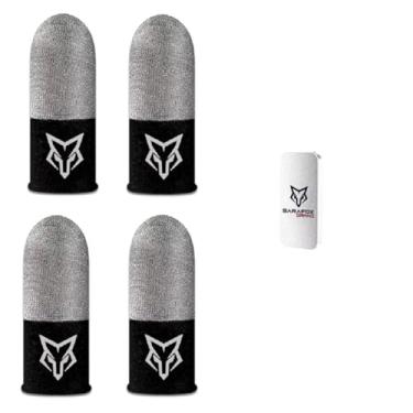 Imagem de Kit Luvas De Dedo Gamer Fibra De Vidro V8 2025 + Box +kit 4 Luvas Pra Jogar Free Fire Semi Pro COD Mobilie Pubg Beehive Wasp, competitivo, anti suor, Premium, Rog Phone, Sarafox, Memo Rmm CaseRog