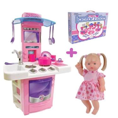 Imagem de Big Cozinha  Sai Agua De Verdade + Boneca Falante + Jantar - Big Star 