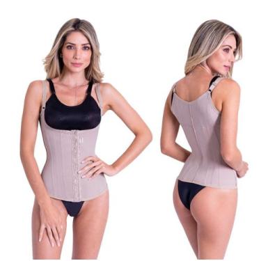 Imagem de Cinta Modeladora Redutora 12 Barbatanas 4 Ajustes Corselet Corpete Bod